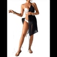 thumbnail image 3 of Vestido Tipo Halter Sin Mangas con Cuello en V y Lazo para Mujer, Color Albaricoque, Talla Única, 3 of 6