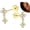 18K Gold Plated-4CZ Dangle, variant on 18K Gold Plated Flat Back Earrings for Women 925 Sterling Silver Post Stud Earrings for Multiple Piercing Small Dainty Helix Tragus Cartilage Stud Trendy Flat back Stud Earrings[l0161]
