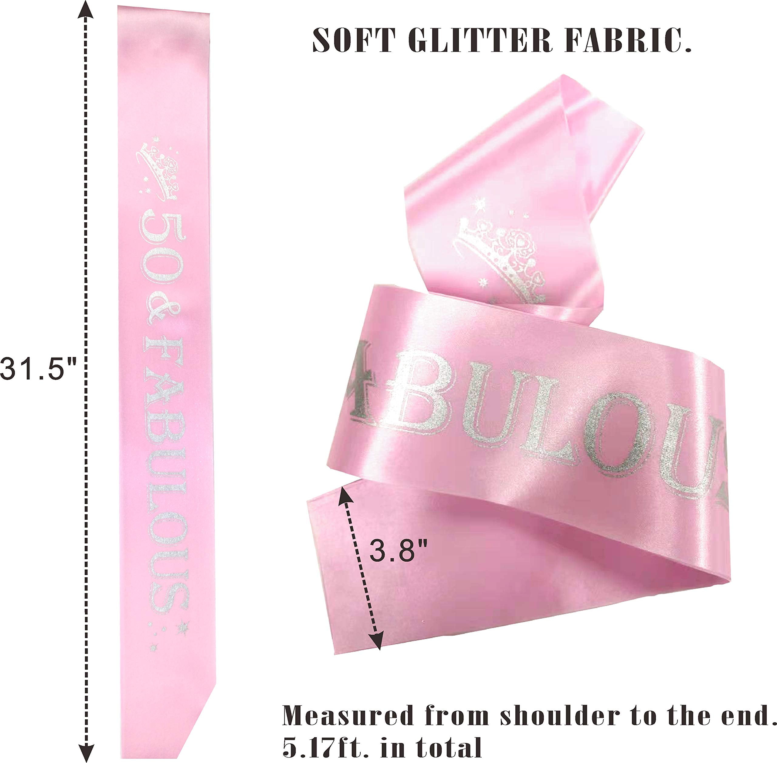 50. Geburtstag Schärpe & Tiara Set – Glitzerndes Geschenk Für Die Jubilarin