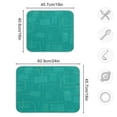 thumbnail image 3 of Iauyy Dish Drying Mat for Kitchen Counter, Super Absorbent & Hanging 16x18 / 18x24 Inch (S/M) Green Line Pattern, 3 of 8