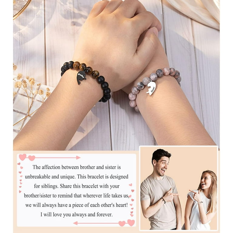 Matching bracelets for brother and sister discount