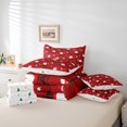 thumbnail image 5 of YST Full Comforter Set,7 Pieces Christmas Gnomes Bedding Sets Full Bed in a Bag with Reversible Red Xmas Bed Set,Merry Christmas Patchwork Comforter, Sheets, Pillowcases and Shams, 5 of 5