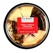 The Bakery Variety Sampler Cheesecake, Strawberry Swirl/Turtle/Triple Chocolate/NY Style, 16 oz, 8 Count