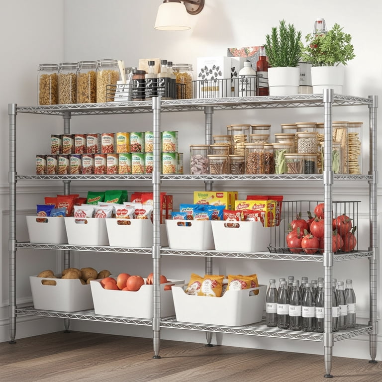 Legooin 72" Wide Wire Shelving, 1600 Lbs Capacity photo 3