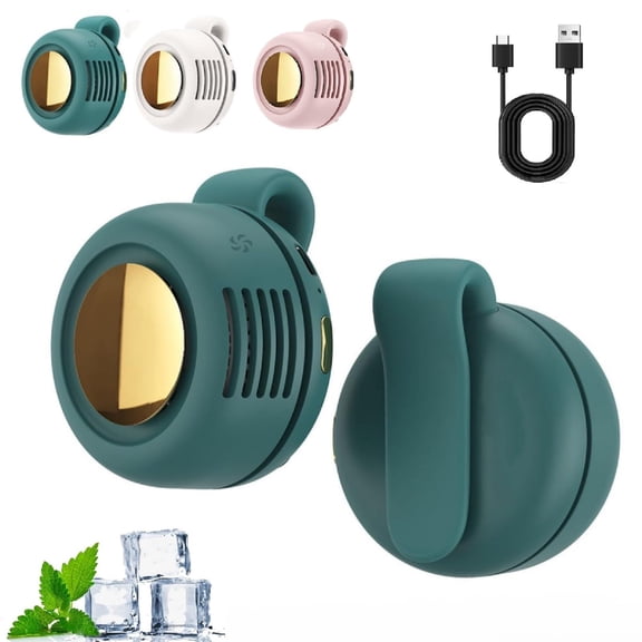 Portable Clip on Fan, Compact Rechargeable Waist Fan, Quiet Airflow and Hands Free Design for Office, Travel and Outdoor Cooling