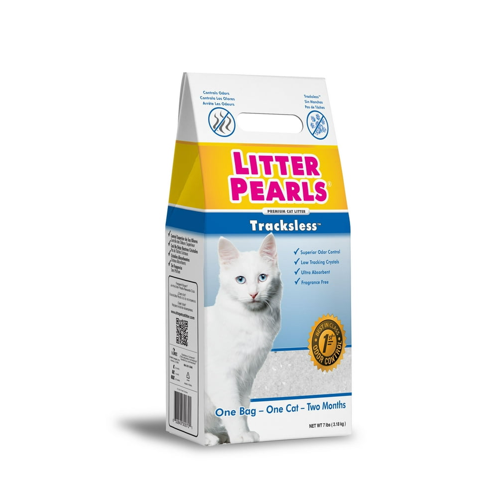 Litter Pearls Unscented Tracksless Odor Control Crystal Cat Litter, 7