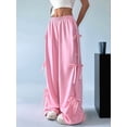 thumbnail image 5 of Women'S Baggy Sweatpants Elastic Waist Casual Wide Leg Pants with Pocket Y2K Going Out Travel Pants Pink S, 5 of 8