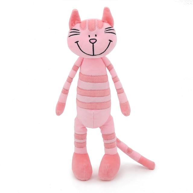 Peluche de peluche MR ViviCare, 13 cm, rosa, con forma de gato abrazable