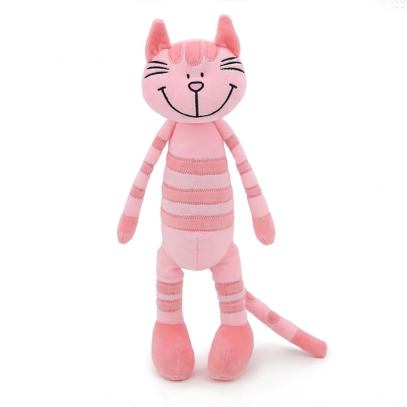 Peluche de peluche MR ViviCare, 13 cm, rosa, con forma de gato abrazable
