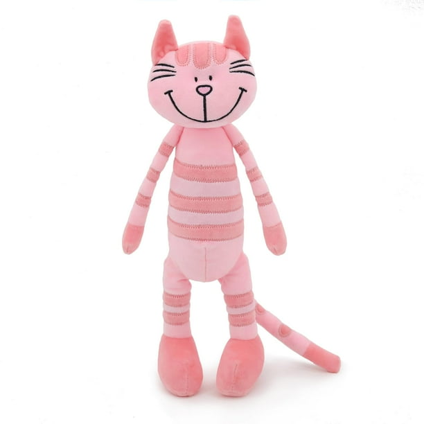 Peluche de peluche MR ViviCare, 13 cm, rosa, con forma de gato abrazable