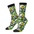 thumbnail image 2 of Uemuo Football Doodle Pattern Women's Crew Socks, Soft Durable Breathable Moisture-Wicking with Odor Control Cotton socks, 2 of 9