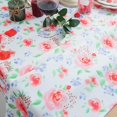 thumbnail image 5 of Spillproof Floral Spring/Summer Fabric Indoor Tablecloth,Outdoor Red Rose Table Cloth for Rectangle Tables,Picnic/Patio Flower Table Covers Mother''s Day,Parties,Wedding Use (60 X 84 Inch), 5 of 6