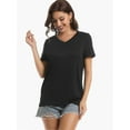 thumbnail image 6 of Womens Short Sleeve Round Neck Shirts Summer Top Fashion Basic Tee, 6 of 6