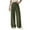 Army Green, variant on Axiiglly Summer Pants for Women Outdoor Drawstrings Beach Pants Loose Baggy Casual Pants with Pockets Elastic Waist Wide Leg Pants