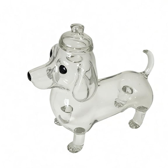 Cute Dog Shaped Candy Jar Airtight Snack Container for Candy Coffee Pods With Lid Large Pet Shaped Food Storage Kitchen Canister Made of Glass