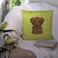 thumbnail image 3 of Dog Face Checkerboard Design Fabric Decorative Pillow, 3 of 4