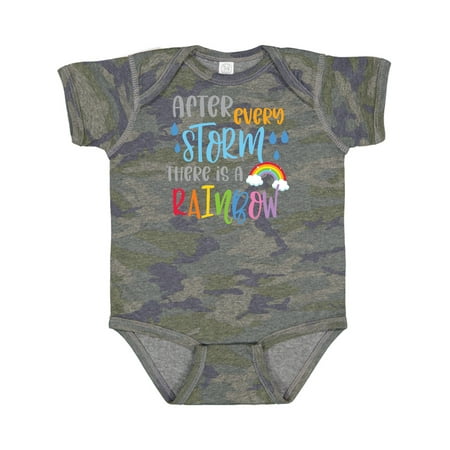 

Inktastic Baby After Every Storm There is a Rainbow Gift Baby Boy or Baby Girl Bodysuit