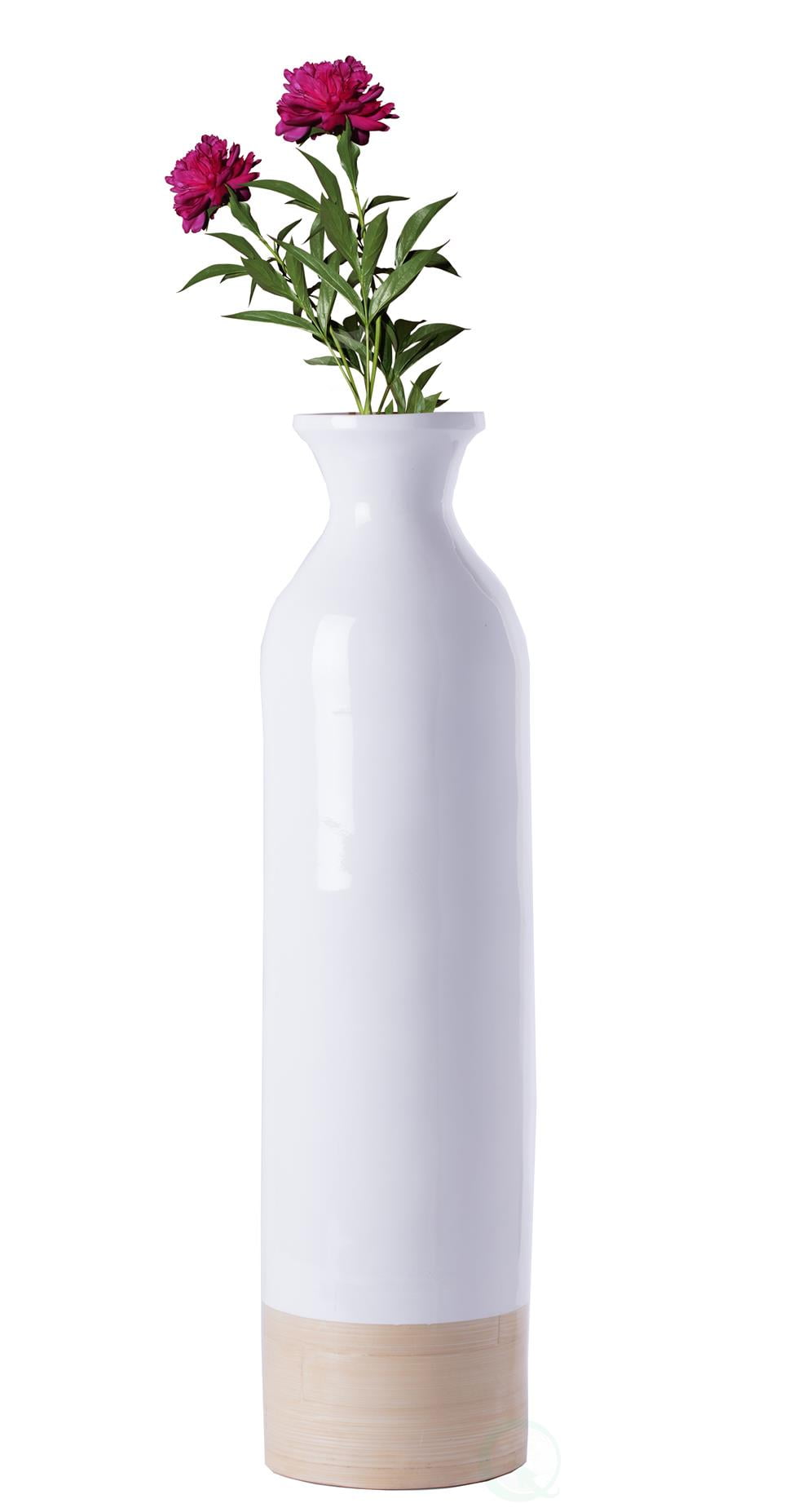Cylinder Shaped Tall Spun Bamboo Floor Vase Glossy White 2d7e9eb8 cc46 42e6 858d eeadfcdd3a56 1 fc591e247dbad6c6f704b9067e