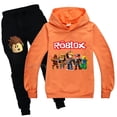 thumbnail image 1 of ROBLOX-Conjunto de ropa para niños pequeños, Sudadera con capucha y pantalones de dibujos animados, de 2 piezas chándal, disfraz de Cosplay, 1 of 4