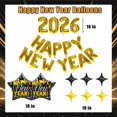 thumbnail image 2 of Banner de globos de Año Nuevo Wclliuchi 2026 negro y dorado x27, 2 of 6