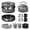 Grey, variant on REDCAMP 25 PCS Camping Cookware Mess Kit, 800ml (28oz) Backpacking Camping Pot+Pan Set, Lightweight and Compact Cookware for Hiking, Picnic and Camping, Red