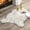 Gradient Grey, variant on Fluffy Soft Shaggy Faux Fur Area Rug Plush Cloud Shape Carpet Cozy Bedroom Living Room Decor 2x3 Feet White
