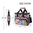 thumbnail image 3 of FORMRS Insulated Cooler Bag 24 Cans Capacity Soft Leakproof Lunch Box with Side Pockets, Blue Colorful Circles, 3 of 7