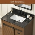 thumbnail image 5 of Deluxe Living 30" Bathroom Vanity with Marble Top, Fully-Assembled vanity with Ceramic Sink,Solid Wood Frame,Brown Oak, 5 of 8