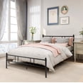 thumbnail image 1 of Cama Matrimonial de Metal, Color Negro (Sin Colchón, 197*141cm), 1 of 8
