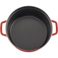 thumbnail image 4 of STAUB Braisers 6.75 L Cast Iron Round Braise + Grill Deep, Cherry, 4 of 5
