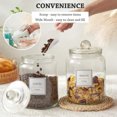 thumbnail image 3 of Half Gallon Large Glass Jars With Lids, Airtight Storage Clear Containers For Kitchen, Laundry Room And Pantry Food Organization, Set Of 4, 3 of 7