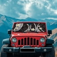 thumbnail image 3 of HUIACONG Black Polynesia Windshield Sunshade for Jeep Wrangler,Sun Visor Windshield Shade Cute Dogs Blocks UV Rays,Shade Heat Shield Compatible with Jeep Wrangler TJ JK JL 2/4 Door, 3 of 6