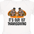 thumbnail image 4 of Inktastic Twins First Thanksgiving Turkey Boys or Girls Long Sleeve Baby Bodysuit, 4 of 5
