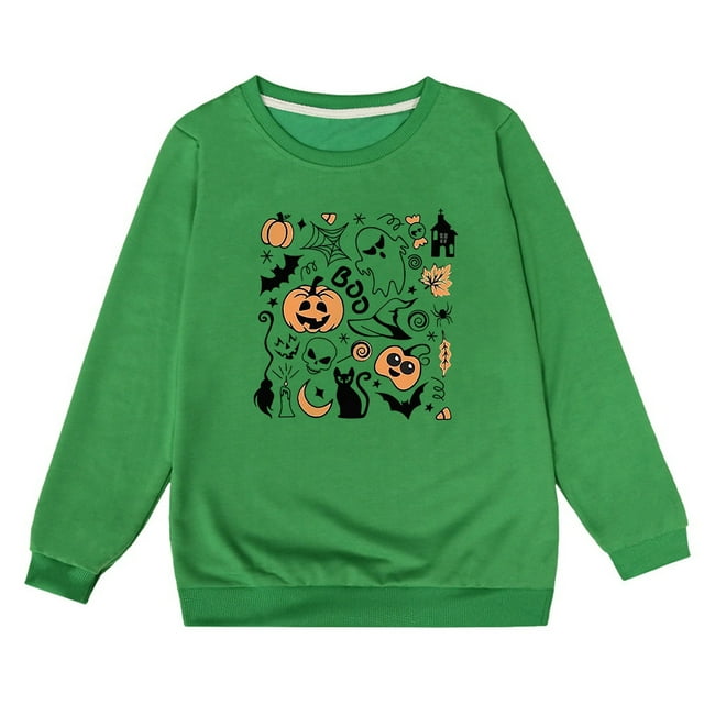 Chandail à Capuche d'Halloween pour Filles, Doux et Confortable, Tenue Décontractée Automne Hiver pour Tout-Petits, Manches Longues, Col Rond