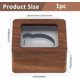 thumbnail image 2 of Estuche de madera para guardar monedas individuales, con ranura de terciopelo beige de 40 mm y ventana acrílica transparente., 2 of 6
