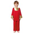 thumbnail image 5 of Miutii Kids Boys 2 Piece Worship Praise Dance Outfit Long Sleeve Metallic Pullover Top with Liturgical Pants Set Red 16, 5 of 7