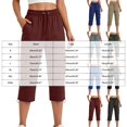 thumbnail image 3 of felwors Womens Capris with Pockets Loose Fit Casual Capri Pants Dressy Lightweight Ladies Baggy Cargo Pants for Hiking Dark Gray for Size XXL, 3 of 7