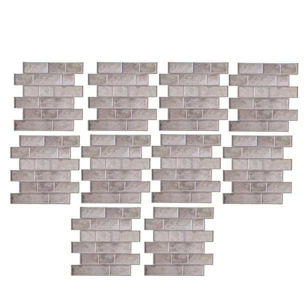 Adhesivo Para Azulejos De Cerámica, Adhesivos Autoadhesivos Con Apariencia De Ladrillos Simulados, Patrón Transparente Adhesivo Tridimensional Para Azulejos Durable De Larga Cergrey Ceramic Tile Sticker