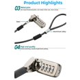 thumbnail image 3 of Cable de seguridad para candado de computadora portátil con protecciones combinadas de 4 dígitos y disuasión de robo para PC/portátiles, tabletas u otra computadora, 3 of 5