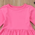 thumbnail image 6 of Bagilaanoe 3pcs Little Girl Long Pants Set Long Sleeve A Line Dress Tops + Trousers + Headband 1T 2T 3T 4T 5T 6T 7T Kids Casual Outfits, 6 of 8