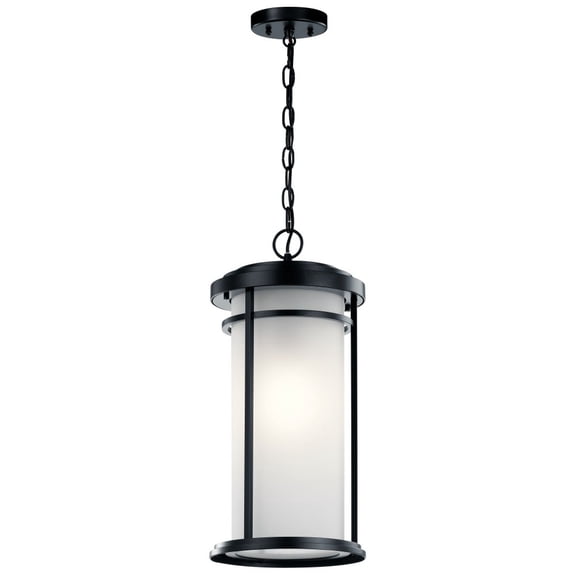 49689BK Kichler Lighting Toman - 1 light Outdoor Hanging Pendant - 21.25 inches tall by 10 inches wide-Black Finish-Incandescent Lamping Type