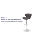 thumbnail image 3 of Bowery Hill 33'' Contemporary Faux Leather Adjustable Bar Stool in Black, 3 of 8