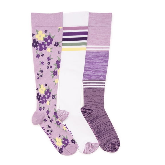 MUK LUKS Women's 3 Pair Pack Compression Socks