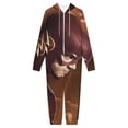thumbnail image 3 of The Flash Women Men Pajamas Zipper Onesie Jumpsuit Hooded One Piece Sleepwear, 3 of 8