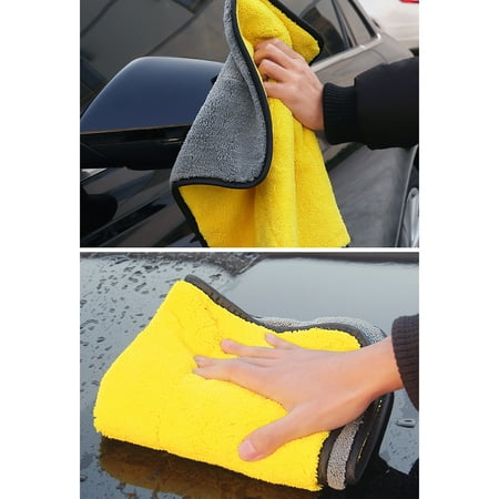 MIXFEER 1pcs Car Wash Towel Super Absorbent Thick Microfiber Car Cleaning Cloth Detailing Towel 1pcs