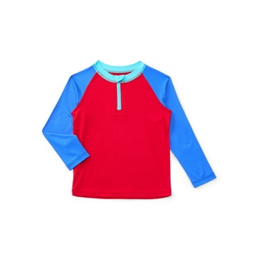Wonder Nation Baby and Toddler Long- Sleeve Rash Guard, Sizes 12M-5T