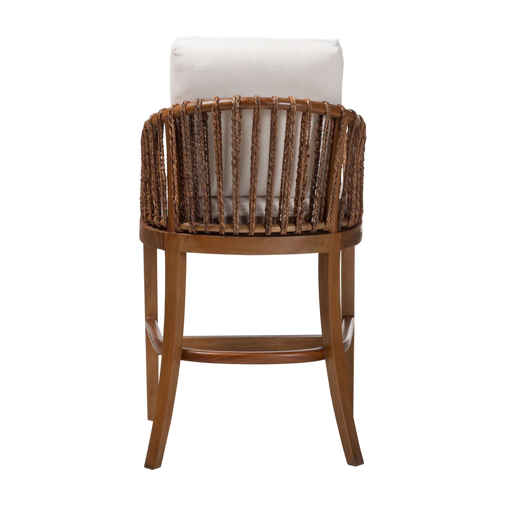 bali & pari Varen Boho Counter Stool, 26" H Counter Height, Walnut Brown