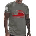 thumbnail image 2 of UVEASISHA 4th of July Tshirts for Men American Flag Print T-Shirts Cotton Short Sleeve Slim Fit Muscle T Shirts Dark Gray L, 2 of 5