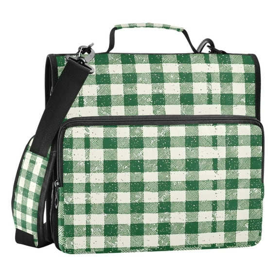 ALAZA Zipper Binder Checkered Grid-a5 3 Ring Trapper Keeper File Folder Organizer Bag