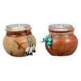 thumbnail image 3 of Southwest Pots Candle Holders – Set of 2 Rustic Votive Holders – Twine & Bead Accent – 3.6" x 2.8", 3 of 5